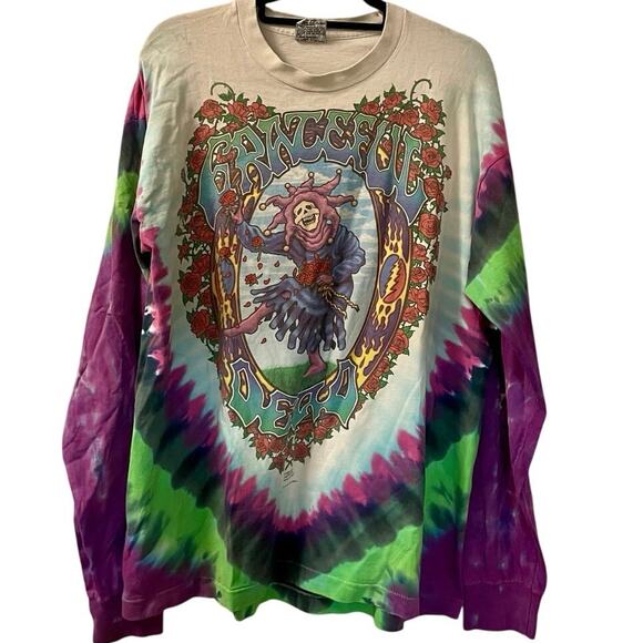 Vintage 90s Grateful Dead Seasons of Dead 1993 Single Stitch LS Shirt XL - Picture 1 of 5